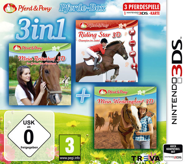 3 in1-Pferd & Pony Pferde-Box(Riding Star/Mein Reiterhof 3D/Mein Westernpferd3D)