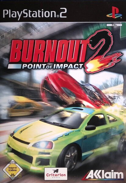 Burnout 2 - Point of Impact / Playstation 2 / PS2 + Handbuch