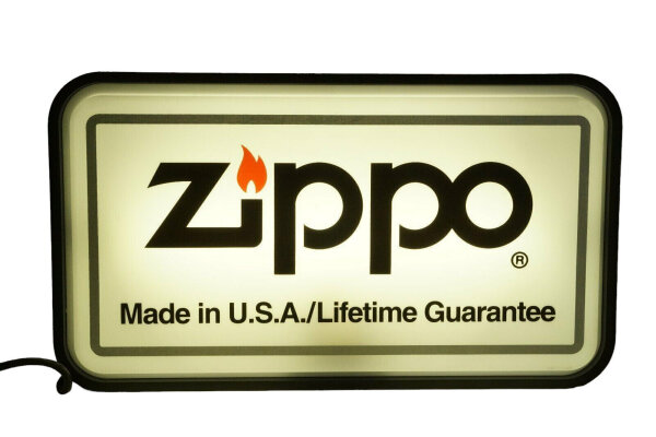 ZIPPO - Leuchtreklame Schild / Reklametafel / Leuchtschild / Deko / USA