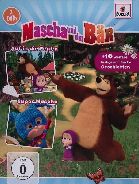 MASCHA UND DER BÄR-Auf In Die Ferien/Super Mascha (2-DVD) - Top Zustand