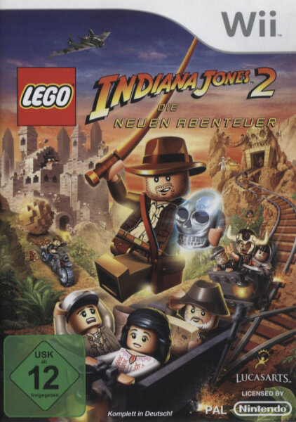Lego Indiana Jones 2 - Die neuen Abenteuer / Nintendo Wii / Wii U + Handbuch