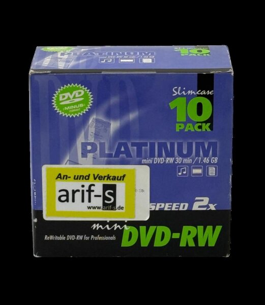 Platinum Mini DVD-RW 10er Pack / 1.46 GB / 30 Minuten / Brandneu
