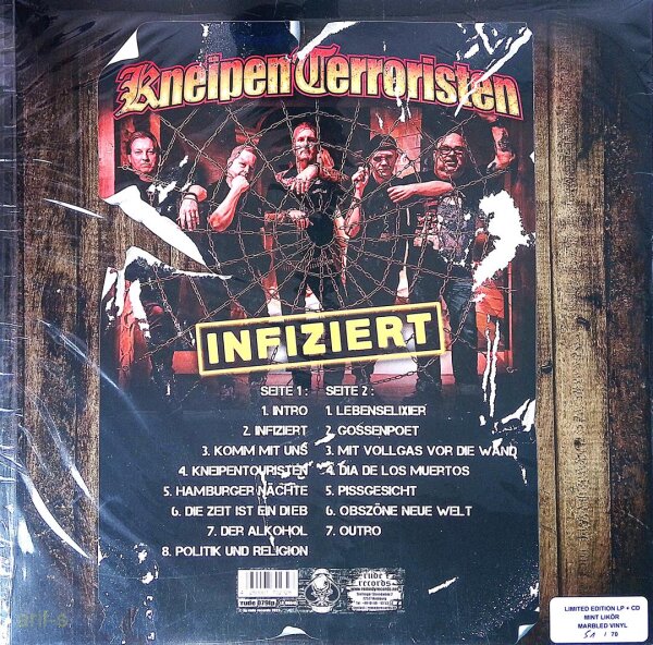 Kneipenterroristen – Infiziert / Mint Likör Marbled - Vinyl + Musik CD LP - NEU