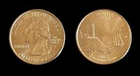 USA 2003 P Maine State Quarter / 25 Cents / unzirkuliert...