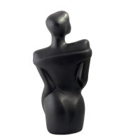 Abstrakte Schwarze Skulptur aus Keramik / Frauenfigur /...
