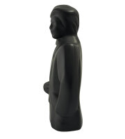 Abstrakte Schwarze Skulptur aus Keramik /Männerfigur...