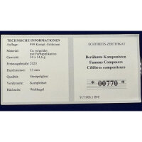 Berühmte Komponisten vergoldetes Medaillenset / 8 x...