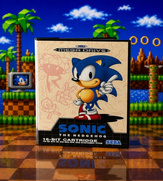 Sonic The Hedgehog / Sega Mega Drive / inkl. Anleitung / Retro / OVP