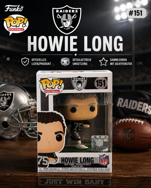 Funko Pop! Football "Raiders" - Howie Long Vinyl Figur / #151 / Brandneu