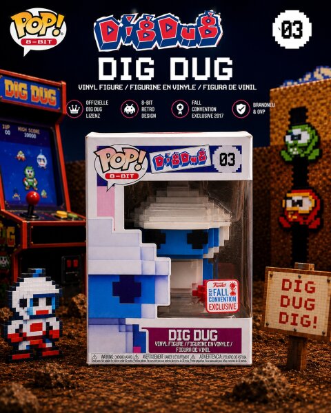Funko Pop! Dig Dug - Dig Dug Vinyl Figur / Fall Convection Excl. 2017 #03 / Brandneu
