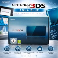 Nintendo 3DS Konsole / Aqua Blue / Komplett-Set / OVP /...