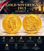 Gold Sovereign "1913" Georg V. / Royal Mint...