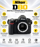 Nikon "D80" Body DSLR digitale...