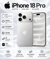 Apple iPhone 18 Pro / 256GB / Silver / A3714 / OVP /...