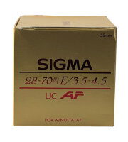 Sigma UC Zoom 28-70mm Zoomobjektiv / f/3.5-4.5 / Autofokus / OVP / Guter Zustand