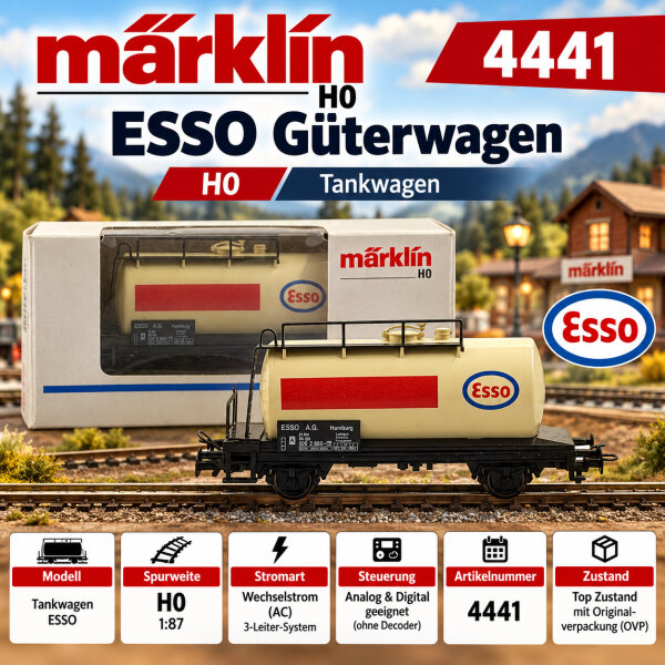 Märklin H0 "4441" ESSO Güterwagen / OVP / Top Zustand