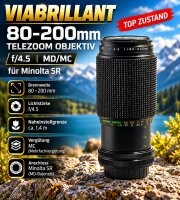Viabrillant 80–200mm Telezoom Objektiv /  f/4.5 /...